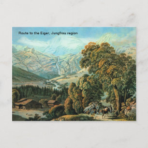 Carte Postale Route vers l'Eiger, région de Jungfrau