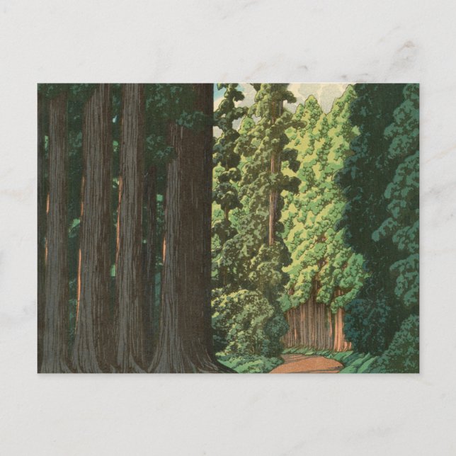 Carte Postale Route Vers Nikko Par Kawase Hasui (Devant)
