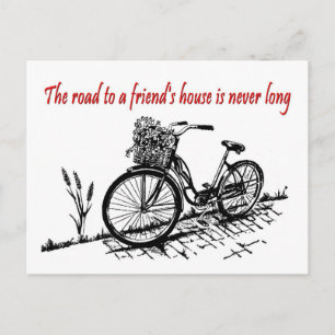 Carte Postale Route vers une maison d'amis