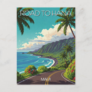 Carte Postale Route vintage pour Hana Maui Hawaii Travel