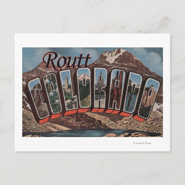 Carte Postale Routt, ColoradoGrandes lettres ScènesRoutt, CO (Devant)