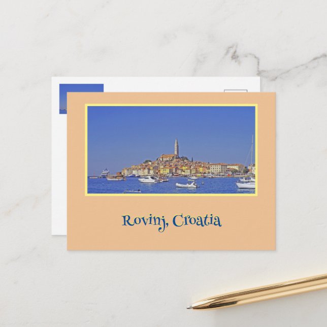 Carte postale ROVINJ, CROATIE (ISTRIE) (Devant/Arrière en situation)