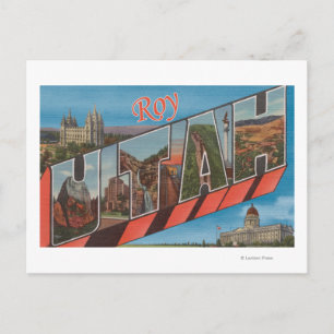 Carte Postale Roy, UtahGrandes lettres ScènesRoy, UT
