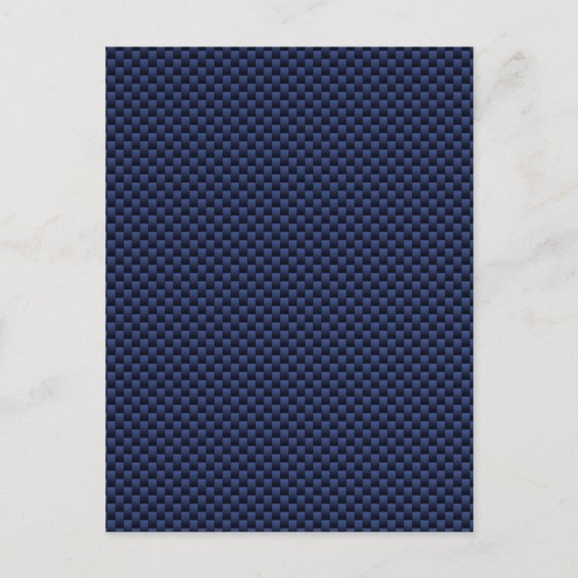 Carte Postale Royal Blue Automotive Carbon Fiber Tressage d'impr (Devant)