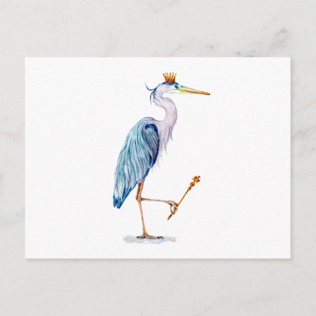Carte Postale Royal Blue Heron (Devant)