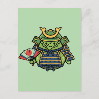 Carte Postale Royal Cabbage Samurai Warrior with War Fan Illustr