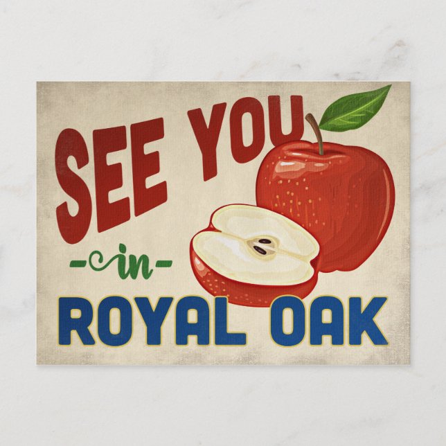 Carte Postale Royal Oak Michigan Apple - Vintage voyage (Devant)