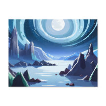 Royaume avec une lune brillante