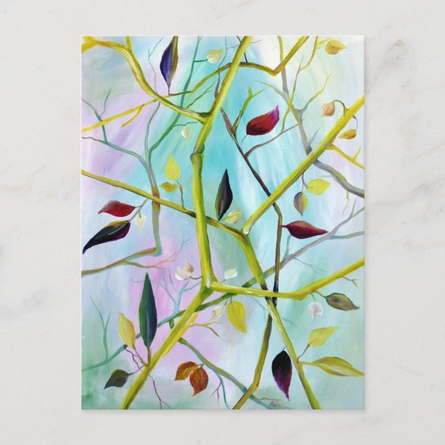 Carte Postale royaume des Feuilles rustiques (Devant)