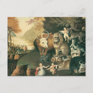 Carte Postale Royaume Pacifique par Edward Hicks Art Populaire V