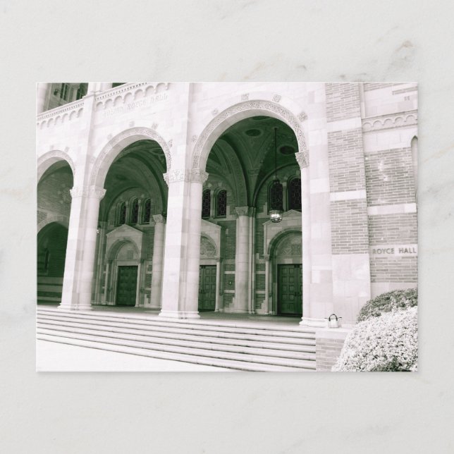 Carte Postale Royce Hall noir et blanc (Devant)