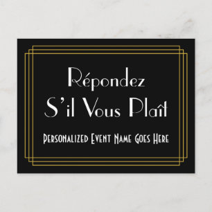 Carte postale RSVP