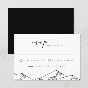 Carte postale RSVP ANTORA Modern Mountain Sketch