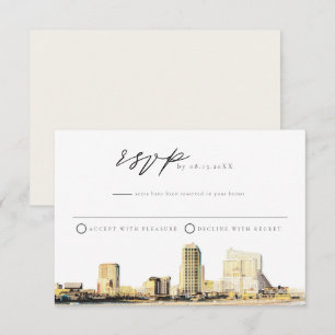 Carte postale RSVP aquarelle ATLANTIC CITY