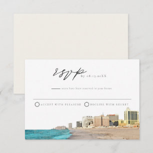 Carte postale RSVP Aquarelle ATLANTIC CITY