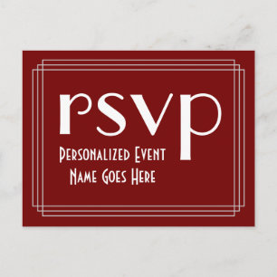 Carte postale RSVP Art Déco inspirée