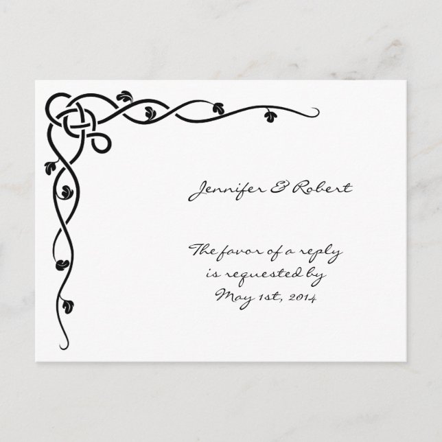 Carte postale RSVP Black Celtic Corner (Devant)