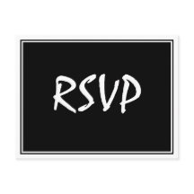Carte postale RSVP Black Script moderne