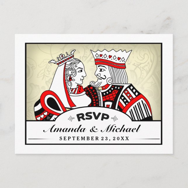 Carte postale RSVP Correspondante King & Queen (Devant)