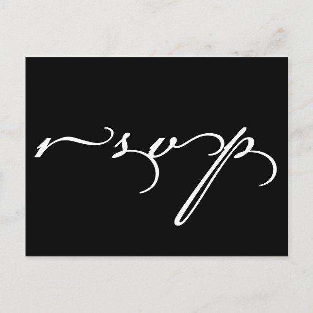 Carte postale RSVP de mariage (Devant)