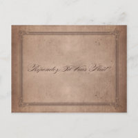 Carte postale RSVP de mariage du cacao rustique po