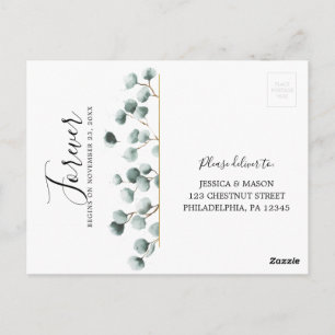 Carte postale RSVP Eucalyptus Greenery Wedding