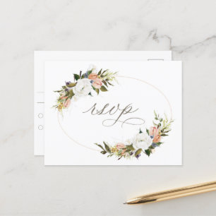 Carte Postale RSVP Floral Vintage