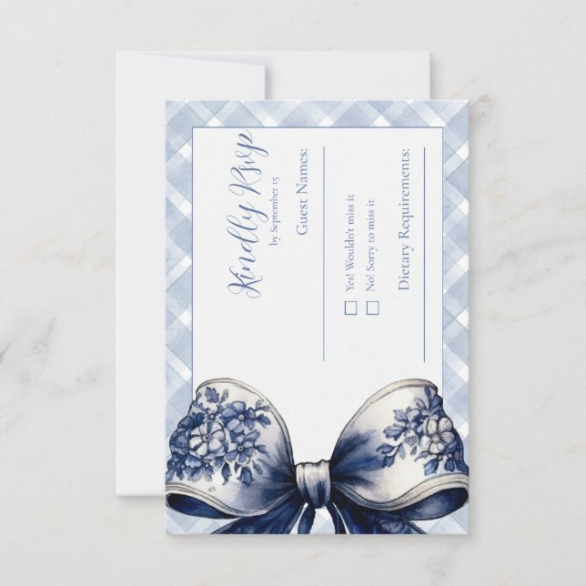 Carte postale RSVP inspirée par Blue Croquette (Devant)