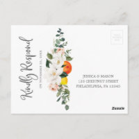 Carte postale RSVP Magnolia Citrus Floral Wedal