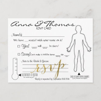 Carte postale RSVP (Mariage)