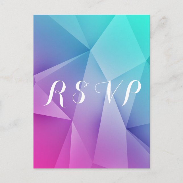 Carte postale RSVP Multicolor Jewel Tones Wedding (Devant)