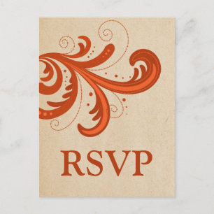 Carte postale RSVP Orange Stylish