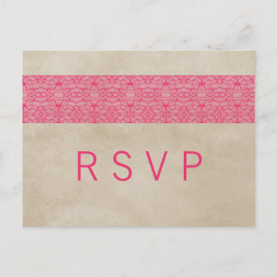 Carte postale RSVP Pink Rustique
