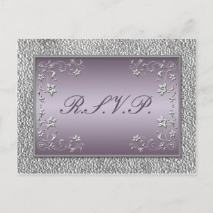 Carte postale RSVP Plum and Pewal Floral