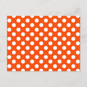 Carte postale RSVP Polka Pot Wedding Orange & Whit