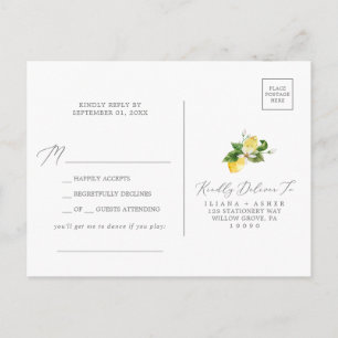 Carte postale RSVP pour chanson de jardin de citro