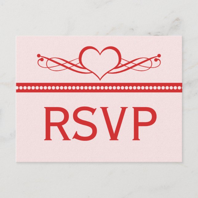 Carte Postale RSVP pour le coeur romantique (Devant)