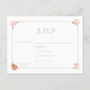 Carte postale RSVP pour les coques de mer