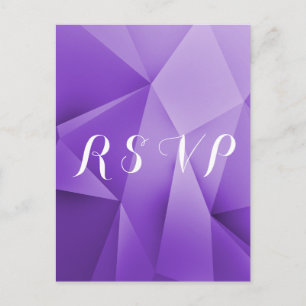 Carte postale RSVP pour mariage Amethyst Jewel Ton
