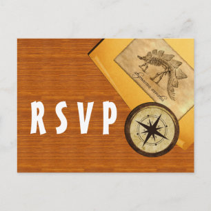 Carte postale RSVP pour mariage aventure