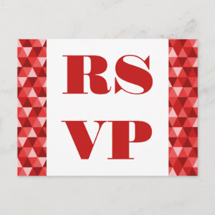 Carte postale RSVP pour Triangles géométriques rou