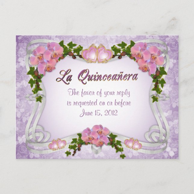 Carte postale RSVP Qiuneanera (Devant)