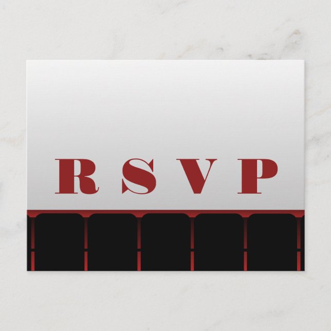 Carte postale RSVP, Red (Devant)