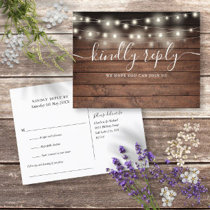 Carte postale RSVP Russe String Lights Song Reques