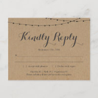 Carte postale RSVP | Rustique Kraft