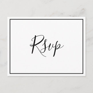 Carte postale RSVP Script Whimsical