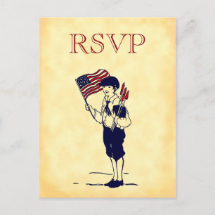 Carte postale RSVP Vintage 4 juillet
