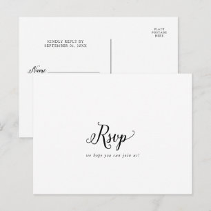 Carte postale RSVP vintage Menu Choix