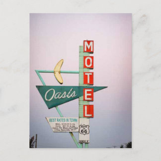 Carte Postale Rt 66 Tulsa Vintage Motel Sign