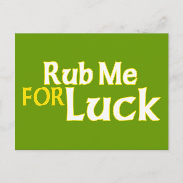 Carte Postale Rub Me for Luck (Devant)